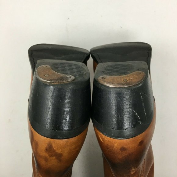 Durango Western Cowboy Boots Womens 9 EE Brown Leather Mid Calf Pull On TR762 - Picture 8 of 11